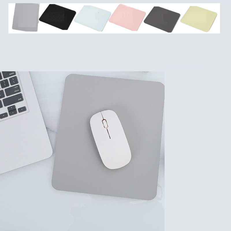 マウスパッド グレイ（薄灰色） 滑り止め PCマット シンプルデザイン ＜新品＞ [95183]