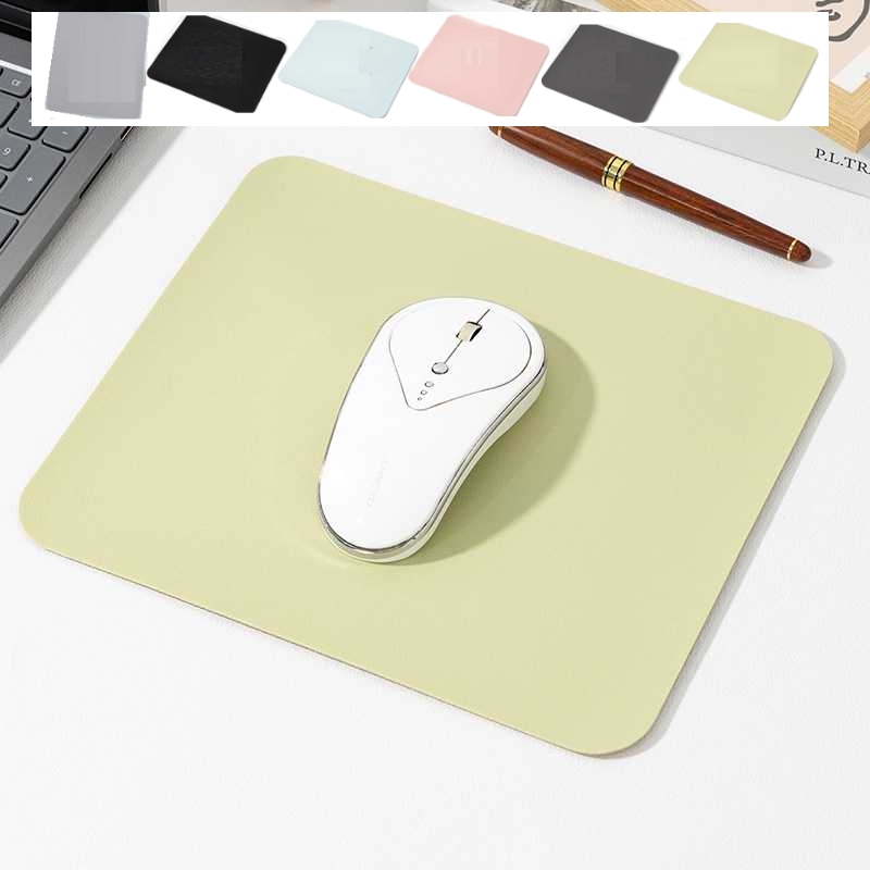 マウスパッド ライトグリーン（黄緑） 滑り止め PCマット シンプルデザイン ＜新品＞ [95188]