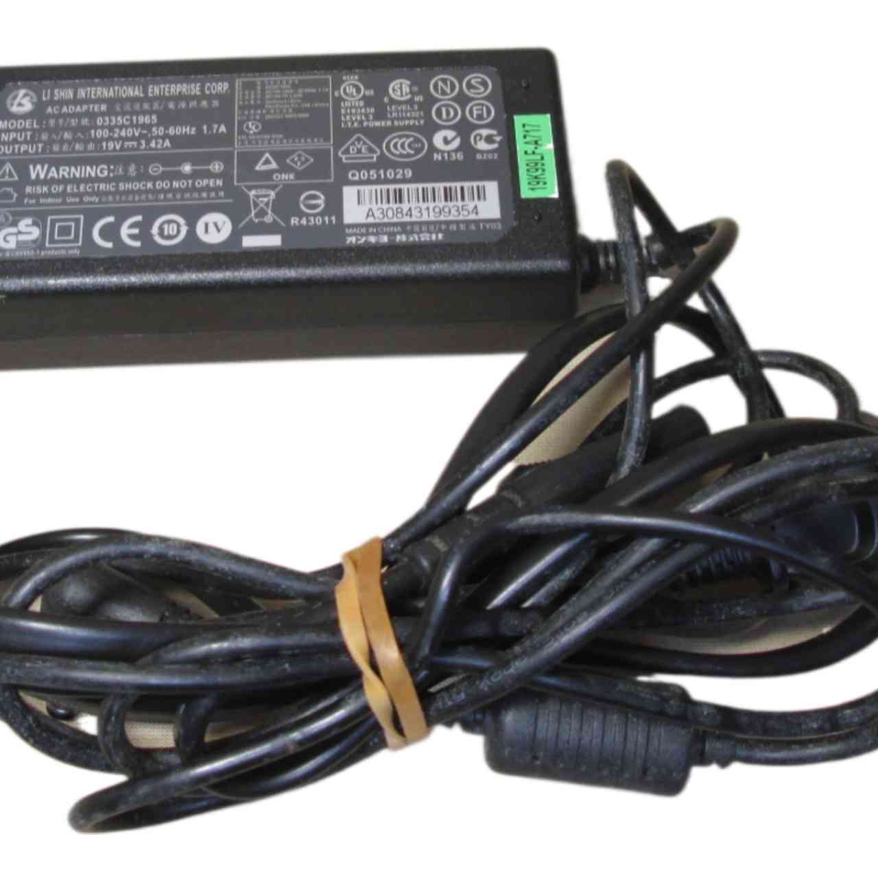 ACアダプター LI SHIN 0335C1965 19V 3.42A 外径5.4mm 保証付 [95798]