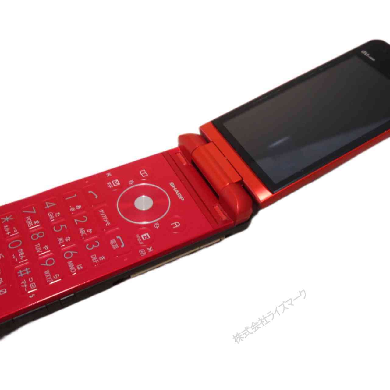 ガラケー【SH008】 レッド　【送料無料】 au シャープ 動作保証 [95857]